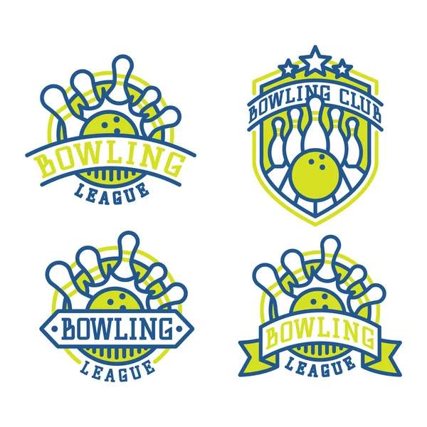 Vektor Bowling Logo Embleme. — Stockvektor