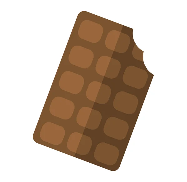 Σοκολάτα κομμάτι απομονώνονται σε λευκό — Διανυσματικό Αρχείο