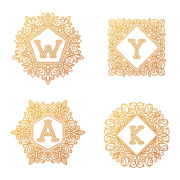 Vektorové logo Monogram bage — Stockový vektor