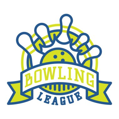 Vektör bowling logo amblem.