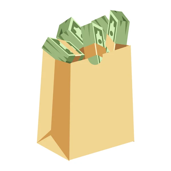 Money bag sign icon — Stock Vector