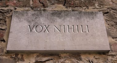 Vox nihili. Latince bir ifade, kelimenin tam anlamıyla 