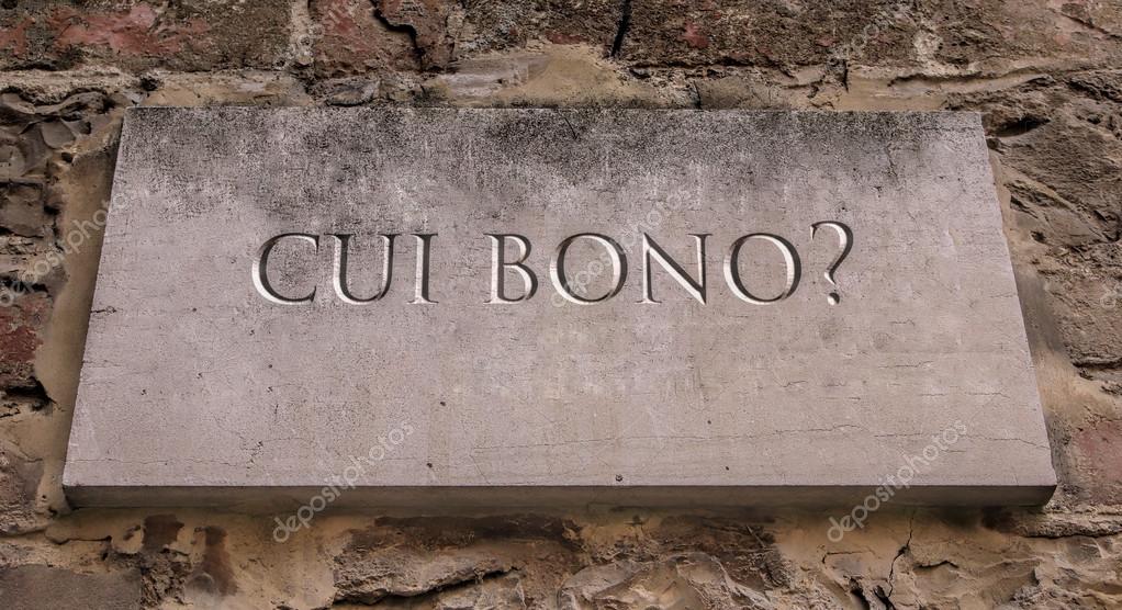 Cui Bono Literally To Whose Profit Stock Photo Image By C Zapomicron 120582370