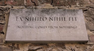 EX nihilo nihil uygun. Hiçbir şey anlamına gelir Latince bir ifade hiçbir şey geliyor.