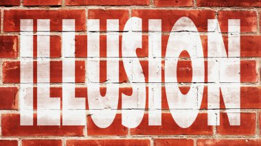 Bir tuğla duvar yanılsama