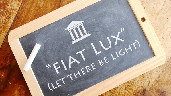 Fiat Lux. A Latin phrase. — Stock Photo, Image