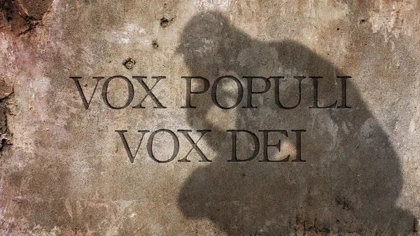 Vox Populi Vox Dei。拉丁短语. — 图库照片