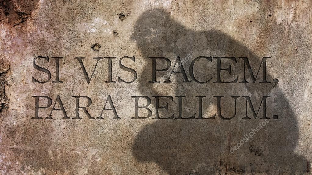 Si vis pacem, para bellum. A Latin adage. Stock Photo ©zapomicron 123575708