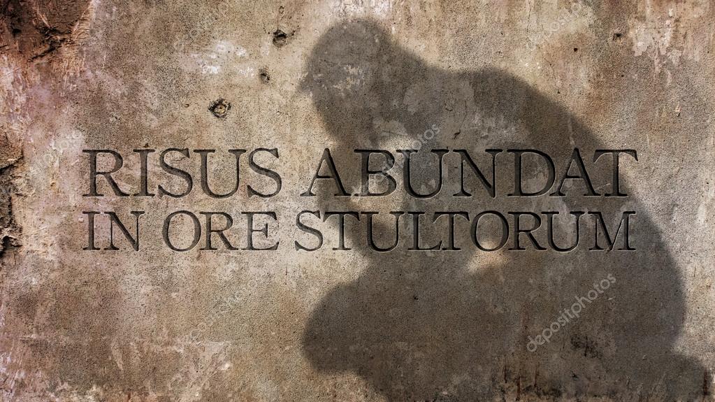 Sapere è Potere Chi Lo Disse Risus abundat in ore stultorum. A Latin phrase meaning The mouth of the