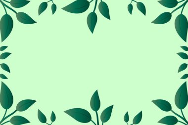 Leaves Border Frame Vector Illustration.