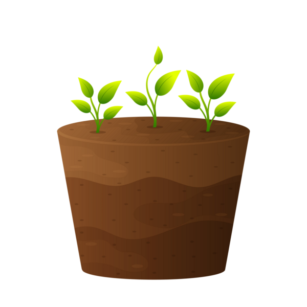 Toprakta büyüyen tohumlar izole edilmiş Şeffaf Arkaplan Vektörü