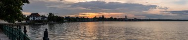 Sunrise manzara Panorama Friedrichshafen Almanya