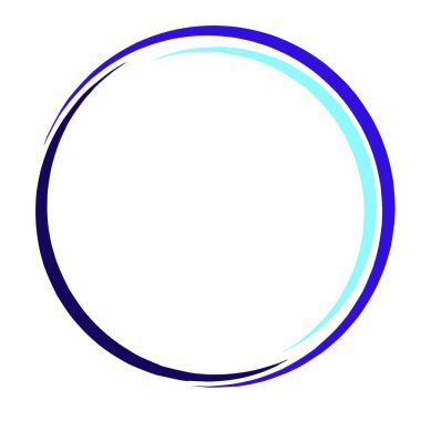 Minimalist çember çerçevesi. Yuvarlak çerçeve düz tasarım. Soyut halka sınırı. Renkli çember kenarı