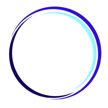 Mavi Gölgelerde Soyut Dairesel Çerçeve