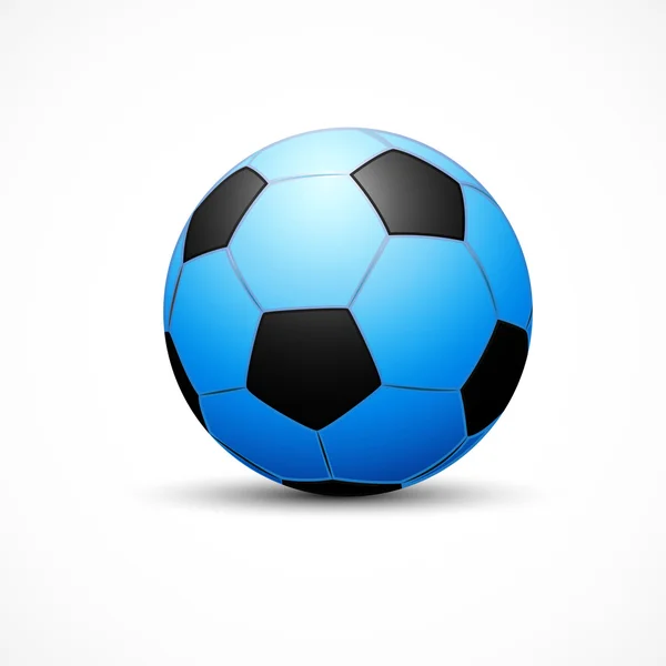 Blauwe voetbal — Stockvector