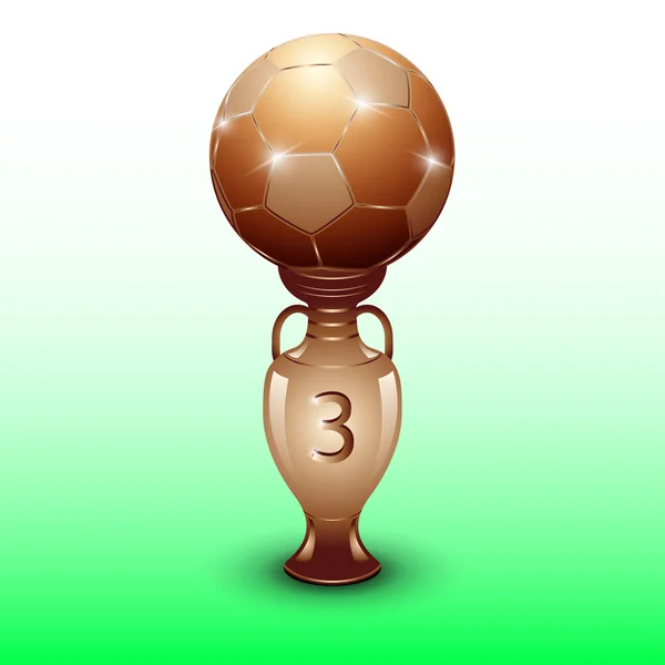 Bronzen Soccer Trophy — Stockvector