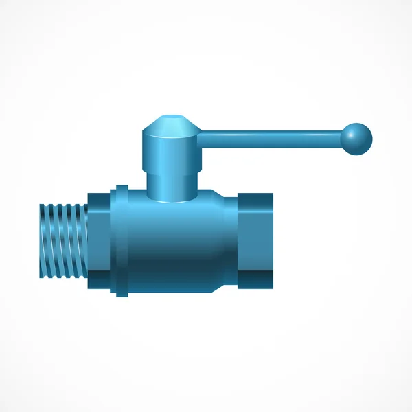 Blauwe industriële ventiel — Stockvector