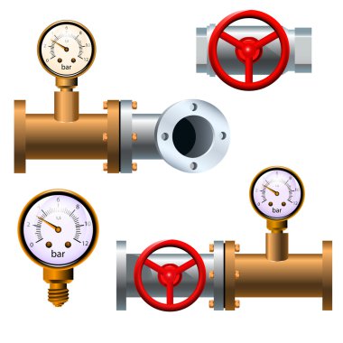 Beyaz arka plan üzerinde izole çelik Endüstriyel Vana.