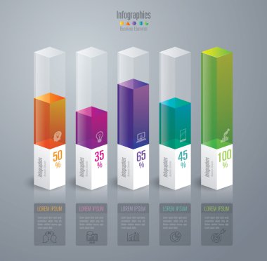 İş Infographic diyagramları ile 