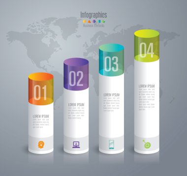 İş Infographic diyagramları ile