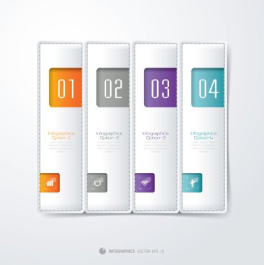 Infographics numaraları şablonu ile 