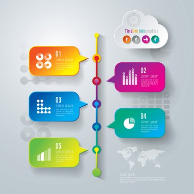 İş Infographic dikey ilerleme