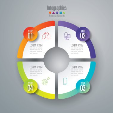 İş Infographic döngüsü