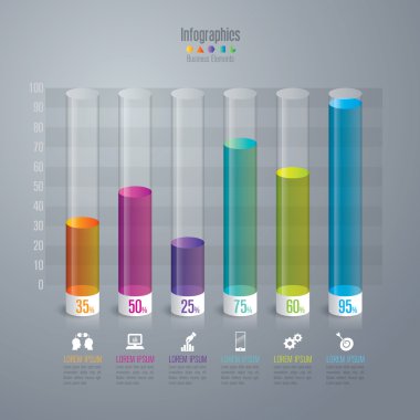 İş Infographic diyagramları ile