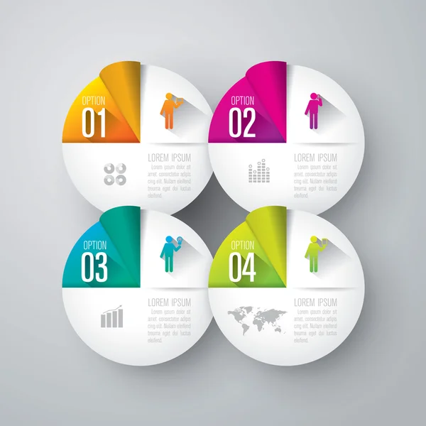 Modèle de conception d'infographie — Image vectorielle