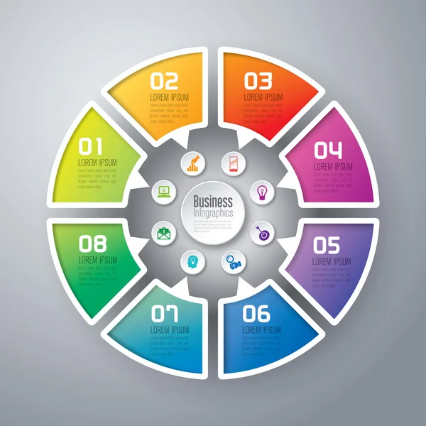 Modello di progettazione infografica — Vettoriale Stock