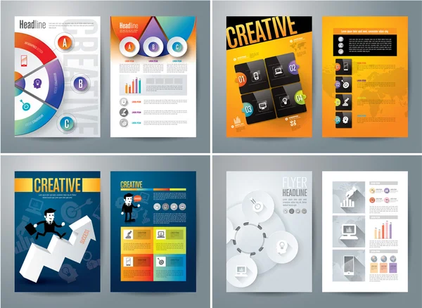 Vorlagen für die Gestaltung von Infografiken — Stockvektor