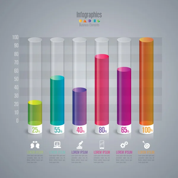 Modelo de design de infográficos — Vetor de Stock