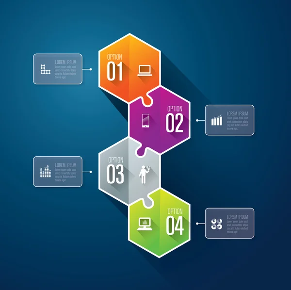 Modelo de design de infográficos — Vetor de Stock