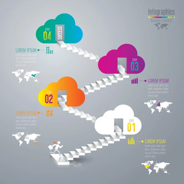 Modelo de design de infográficos — Vetor de Stock