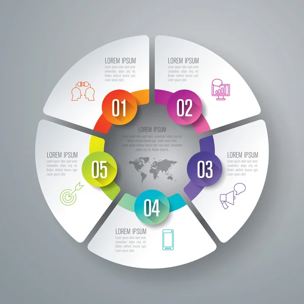 Infográfico de negócios de ciclo — Vetor de Stock