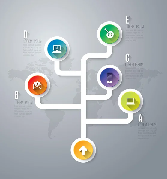 Modello di progettazione infografica — Vettoriale Stock