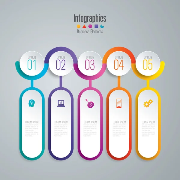 Modelo de design de infográficos — Vetor de Stock