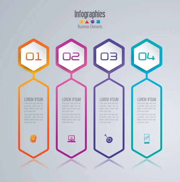 Modèle de conception d'infographie — Image vectorielle