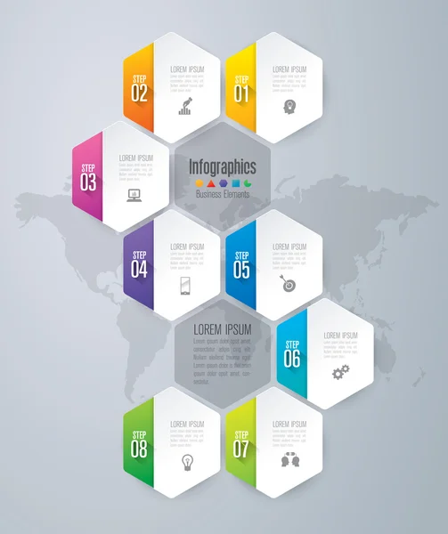 Infographics tasarım şablonu — Stok Vektör