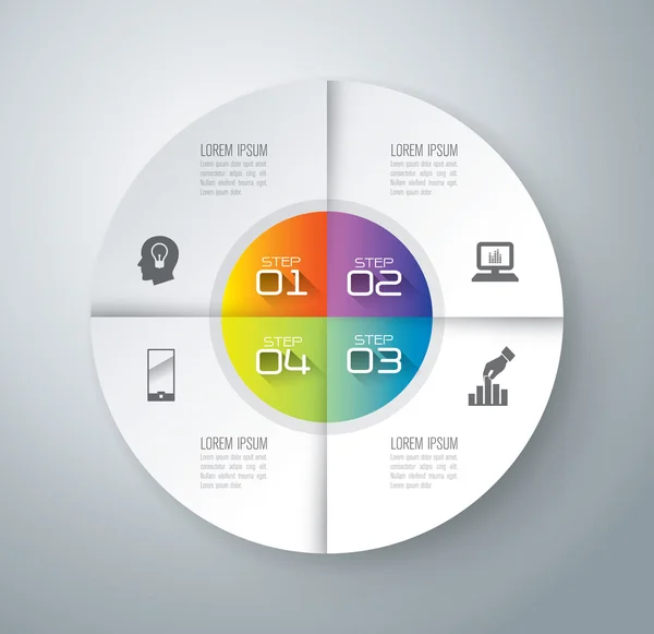 Modèle de conception d'infographie — Image vectorielle