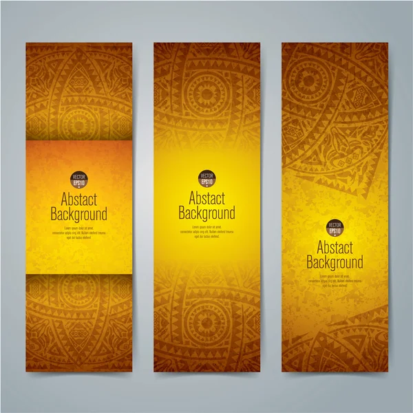 Η σχεδίαση του banner με την αφρικανική τέχνη — Διανυσματικό Αρχείο