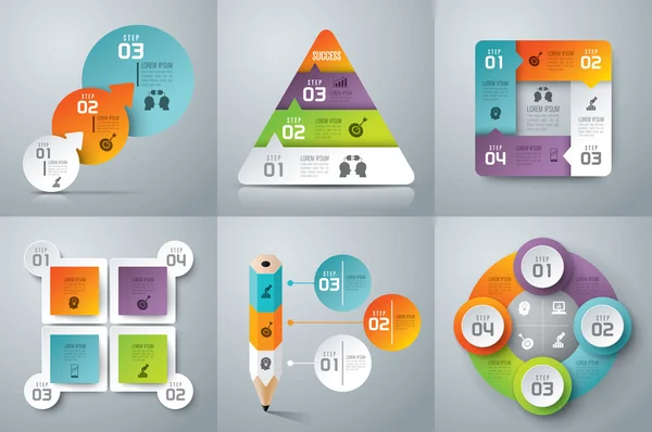 Modelo de design de infográficos — Vetor de Stock