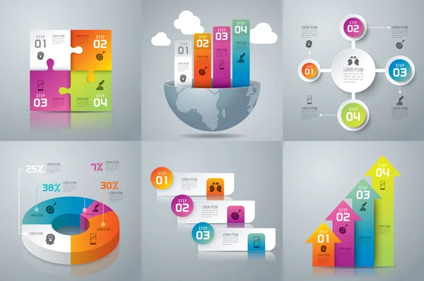 Modèle de conception d'infographie — Image vectorielle