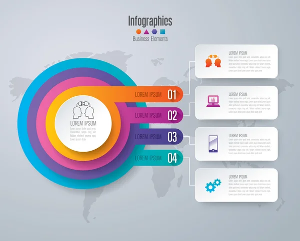 Modelo de design de infográficos — Vetor de Stock