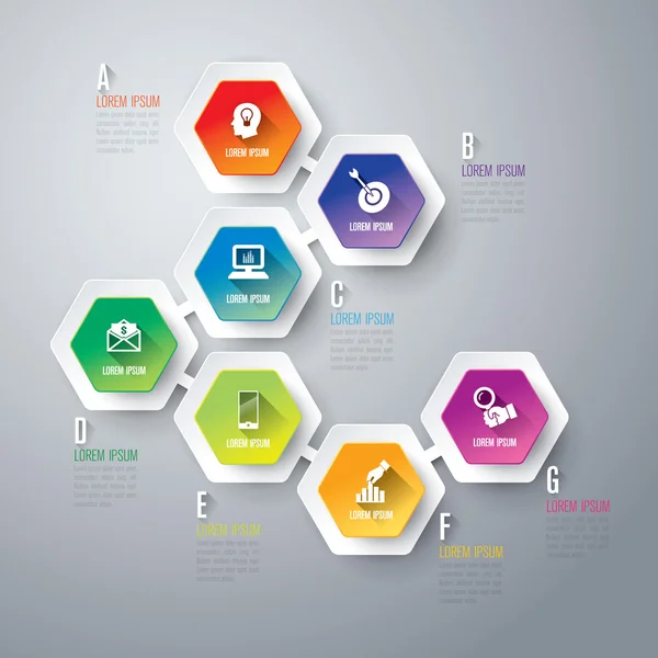 Modelo de design de infográficos — Vetor de Stock