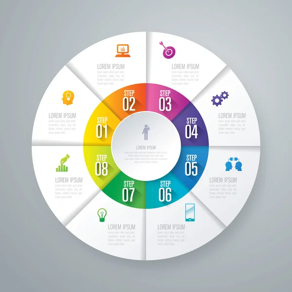 Modelo de design de infográficos — Vetor de Stock