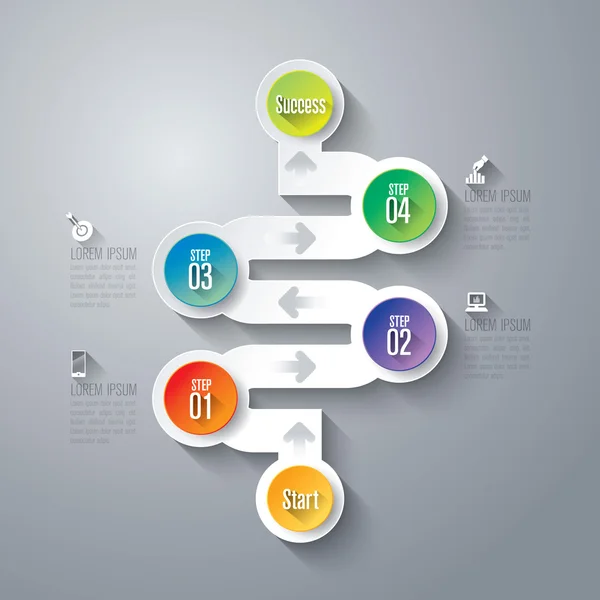 Modèle de conception d'infographie — Image vectorielle