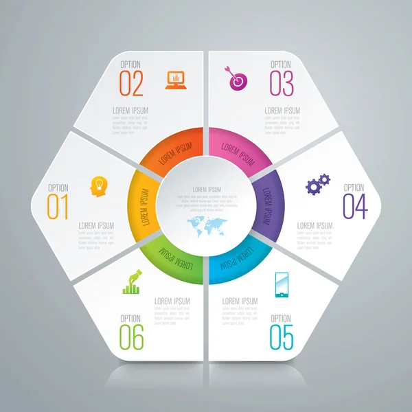 Modèle de conception d'infographie — Image vectorielle