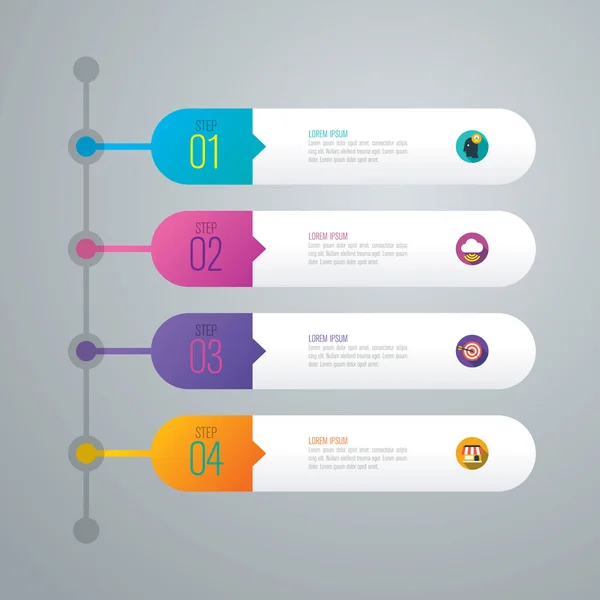 Infographics tasarım şablonu — Stok Vektör