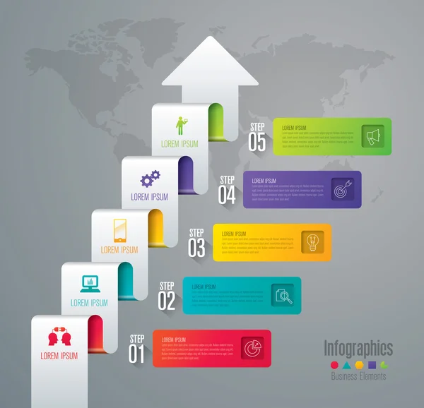 Infographics tasarım şablonu — Stok Vektör